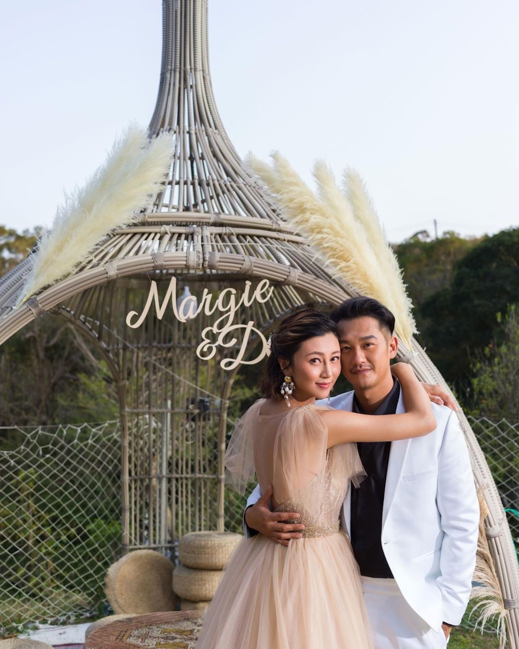 吳浩康去年年初與前港姐郭思琳結婚。
