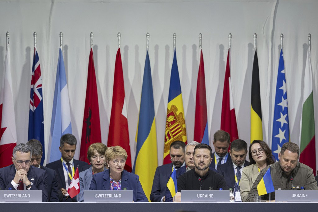 超過90個國家參與在瑞士舉行的烏克蘭和平峰會。美聯社