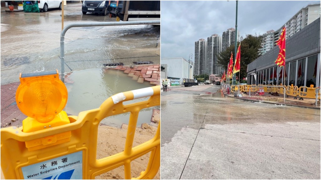 屯門一周三爆水管 三聖街連爆鹹淡喉影響海鮮檔 水務署致歉議員促交代