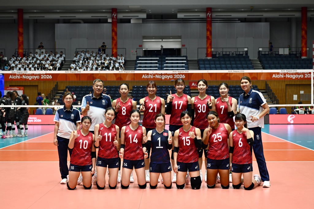 香港女排取得今届亚运会首胜。刘骏轩摄