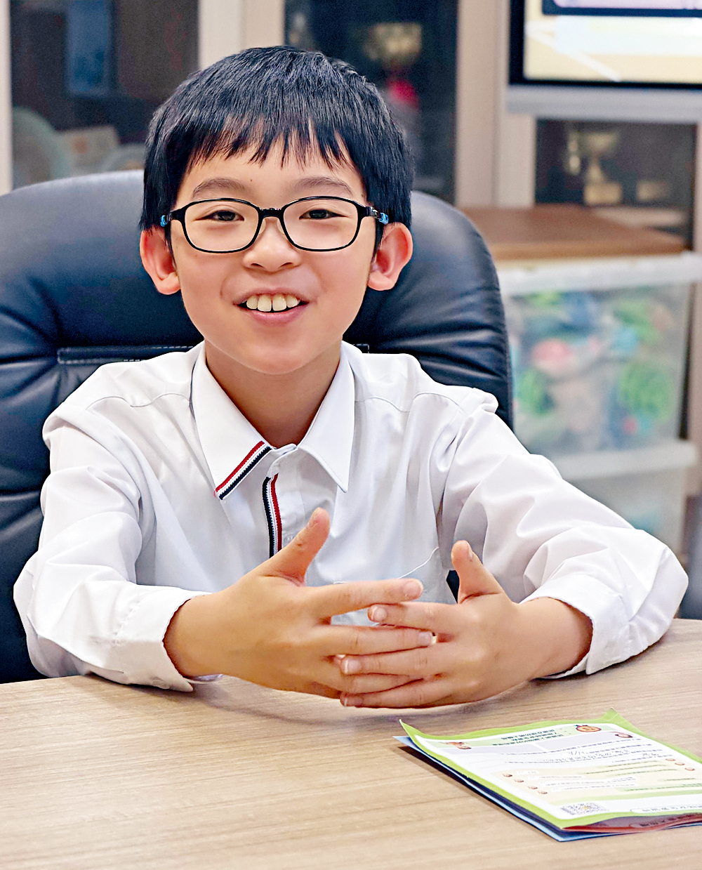 歐智希同學：「我會把錢儲起來，將來可以用作大學學費。」