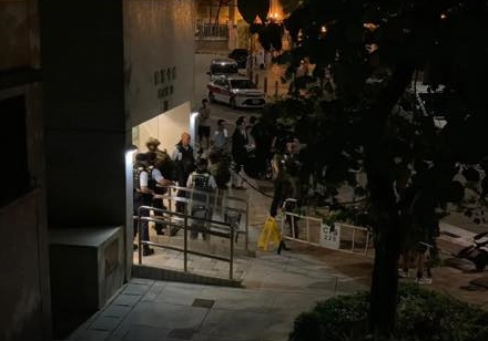大批警員在沙田第一城第50座一帶搜查。網上圖片