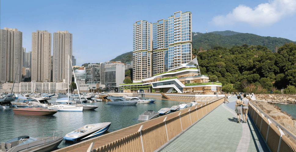 擬議遊艇旅遊綜合發展的模擬圖。區議會文件截圖