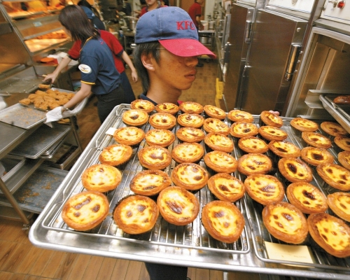 台灣肯德基的蛋撻備受網民喜愛。資料圖片