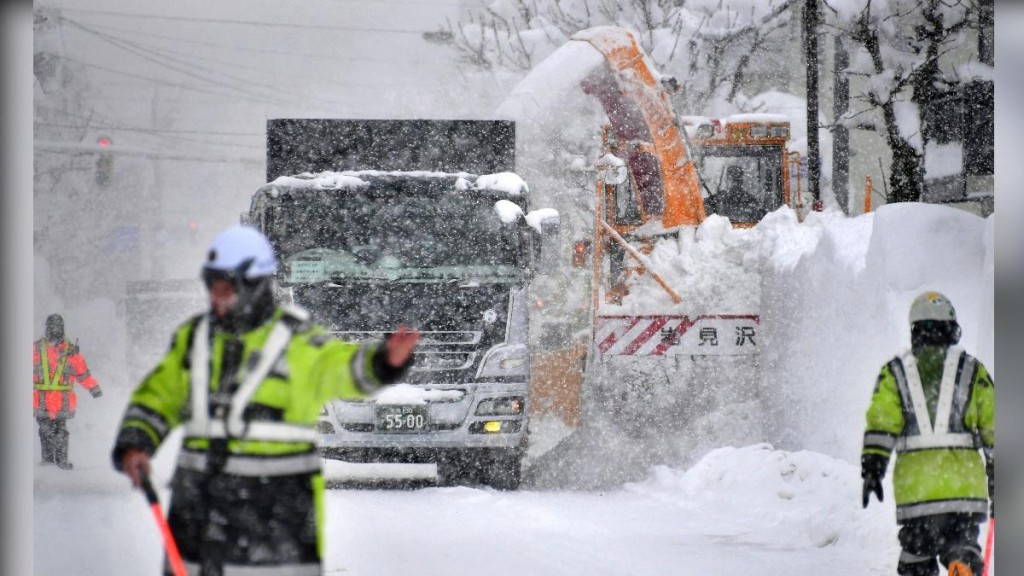 北海道早前降暴雪。美聯社