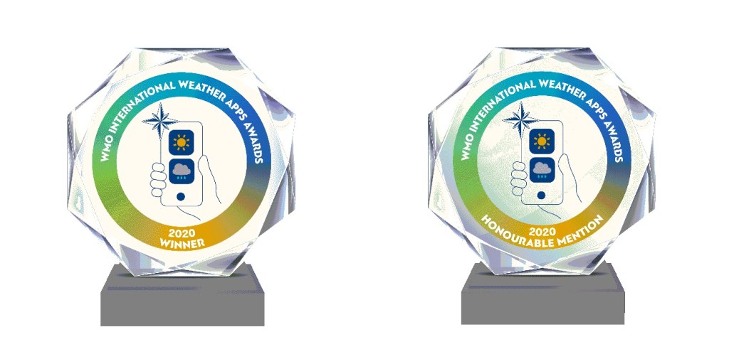 「我的天文台」亦於「專業應用程式獎──天氣預警」類別中獲得榮譽嘉許獎。政府新聞處圖片