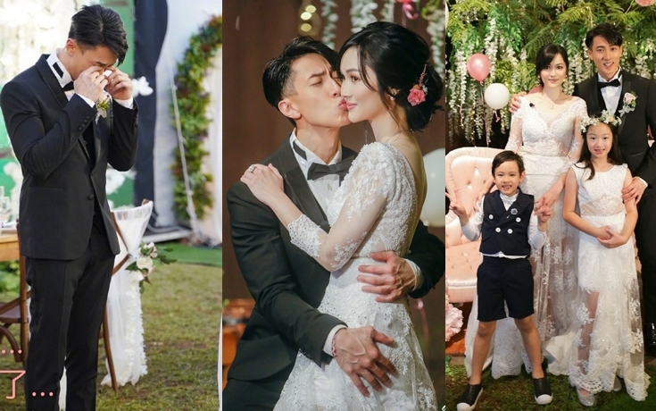 在子女見證下,吳尊和太太在汶萊家鄉補辦婚禮,過程令吳尊感動得流下男兒淚。