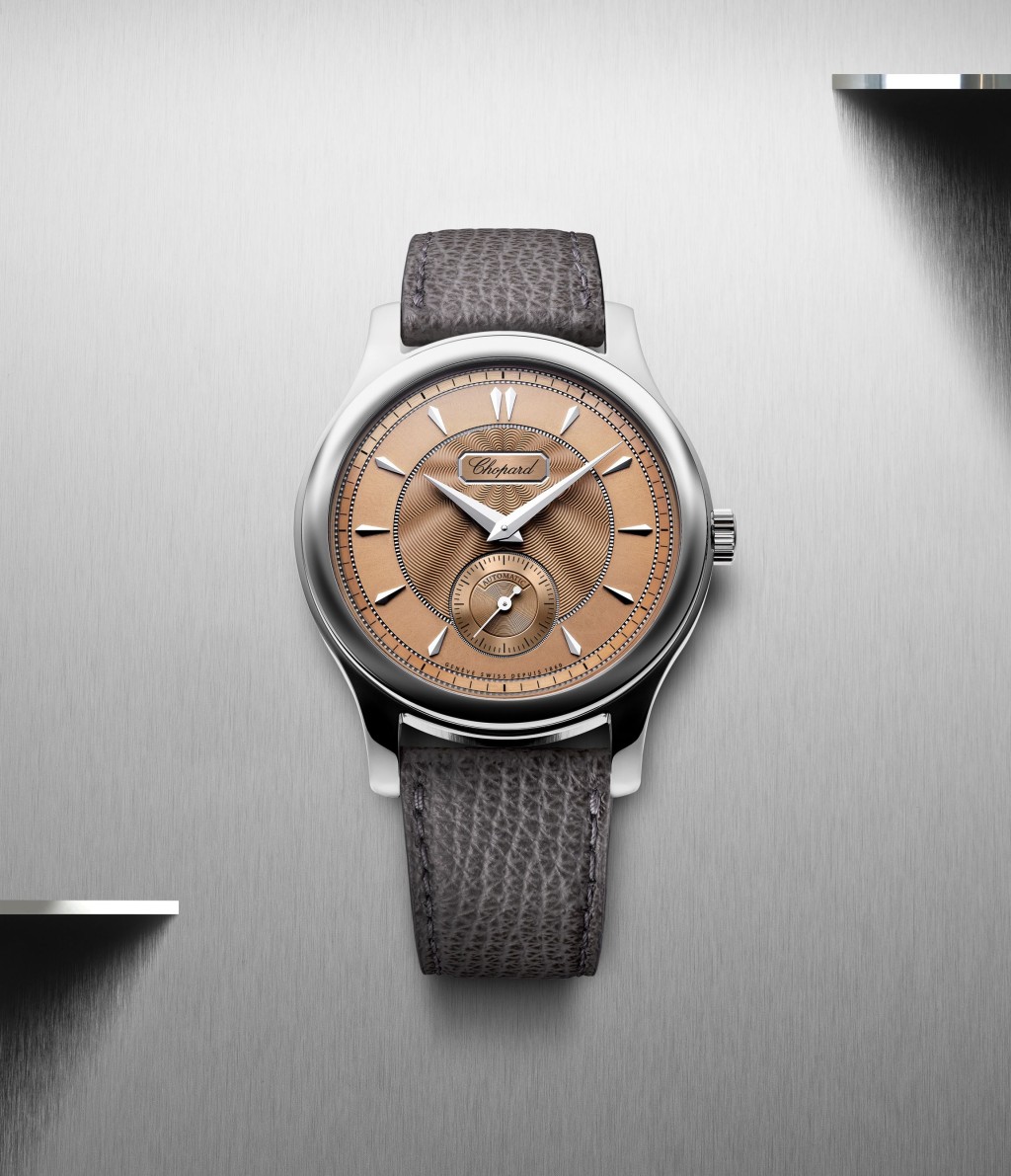 Chopard L.U.C 1860，36.5mm Lucent Steel精鋼表殼，L.U.C 96.40-L自動機芯，售價/$185,000。