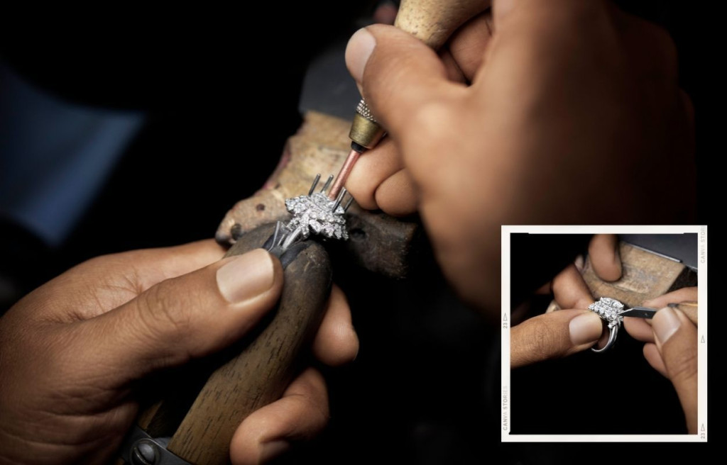 每枚Bridal Couture系列指環的鑲工都一絲不苟。