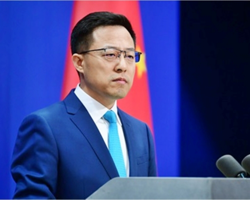 趙立堅強調中方絕不吞下苦果。網圖
