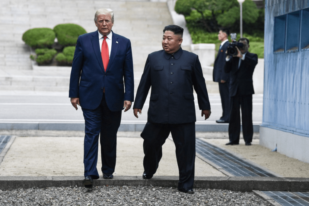 特朗普曾與金正恩會面3次。法新社