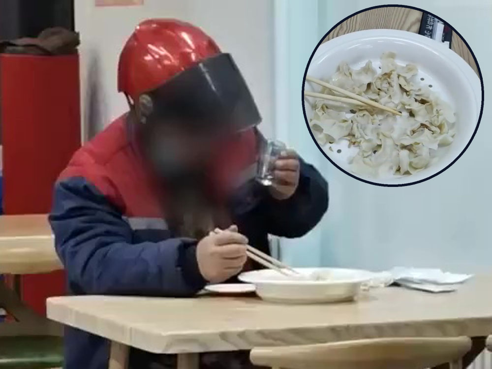 自助餃子餐男子連吃100多個，只吃餡不吃皮惹怒老闆。網圖