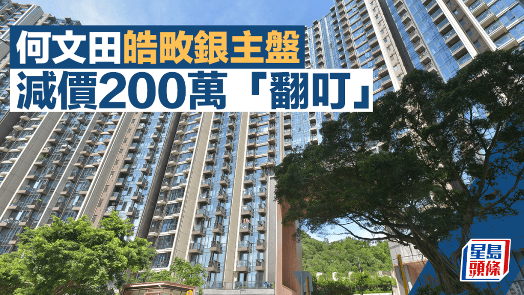 何文田皓畋銀主盤 減價200萬「翻叮」