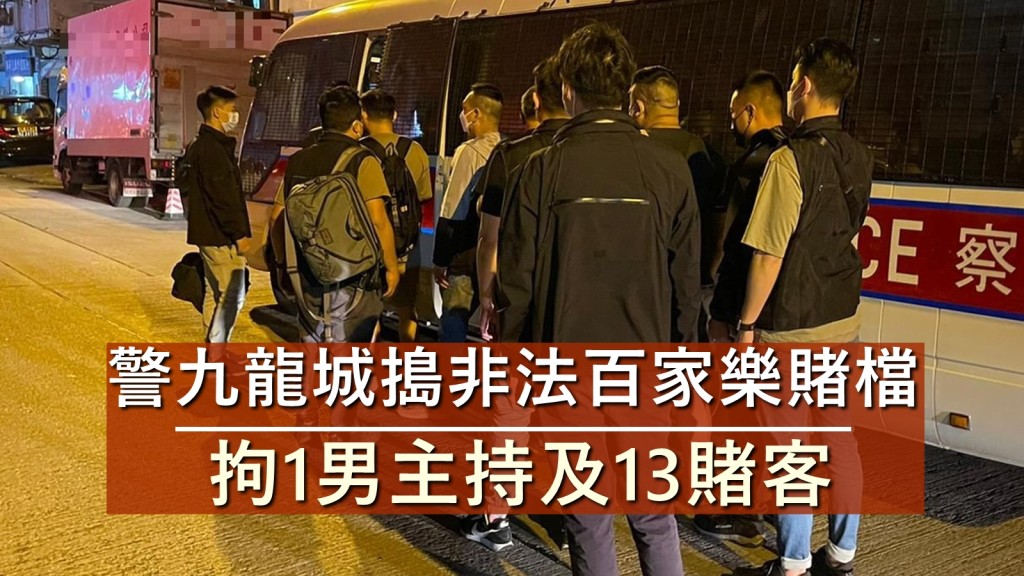 部分被捕人。警方圖片