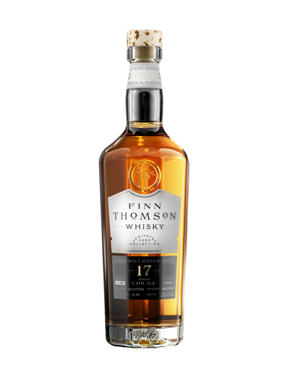 Finn Thomson North British 35 Year Old Single Grain Scotch Whisky。旅發局提供 Finn Thomson North British 35 Year Old Single Grain Scotch Whisky。旅發局提供