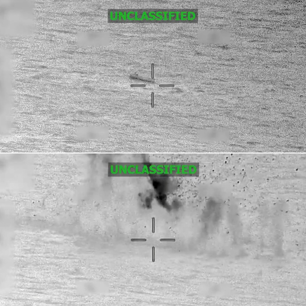 美国军方周一在东太平洋国际水域袭击一艘涉嫌走私毒品的船只，击毙2人。法新社