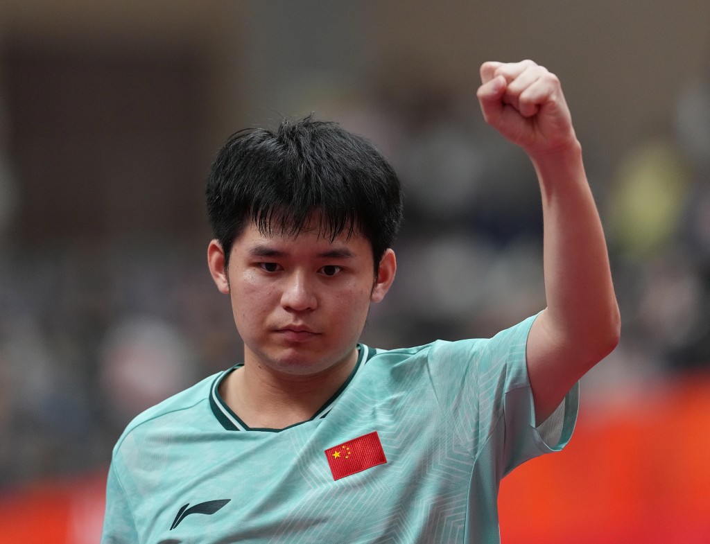 林詩棟以局數4：3險勝林昀儒晉身決賽。新華社
