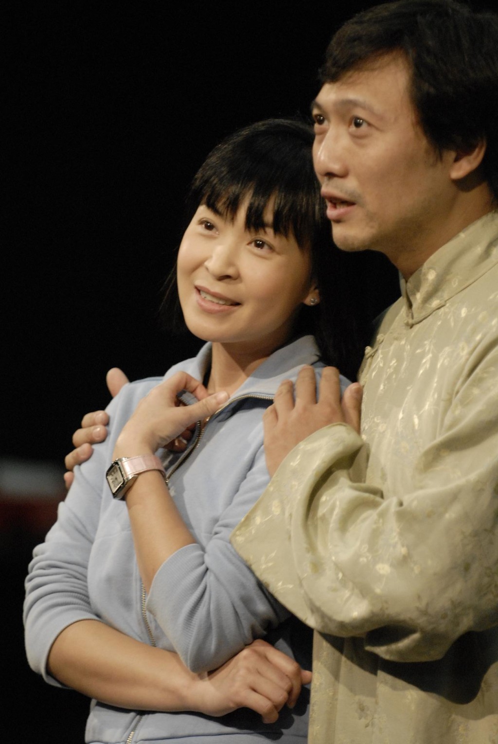 蘇玉華與潘燦良情侶檔合演舞台劇《暗戀桃花源》，名正言順在劇裏談情說愛。