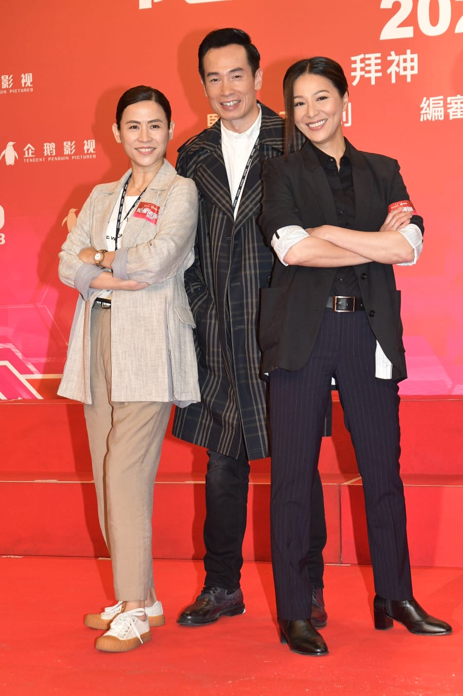 陳豪（中）和宣萱（左）表示今次合作好舒服。