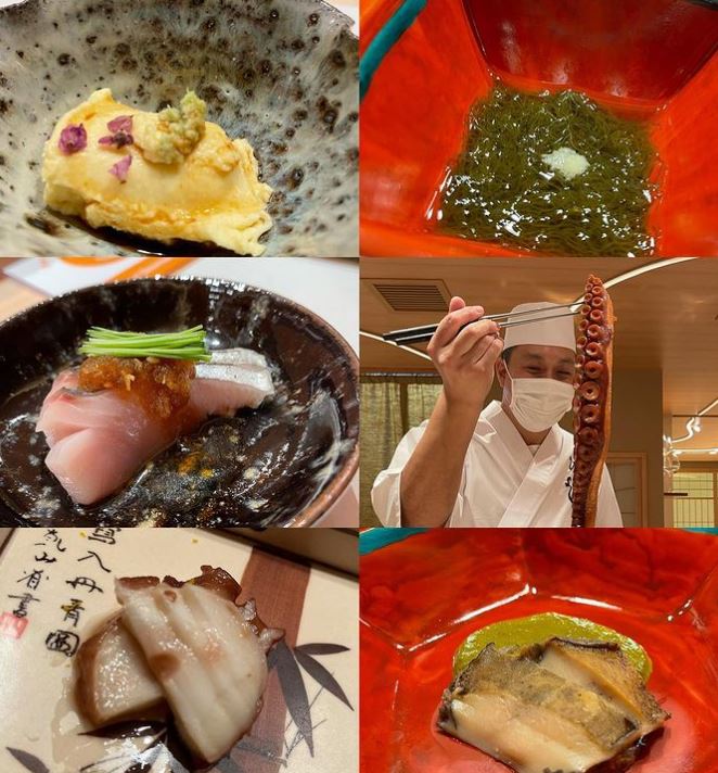 貼出當晚美食。