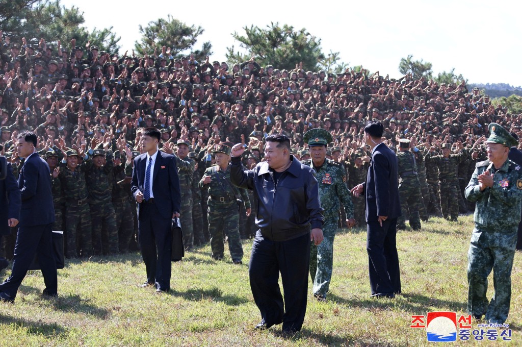 金正恩視察特戰部隊訓練基地。路透社