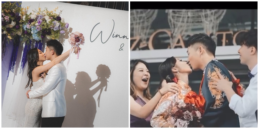 TVB上位小生奢華婚宴貴氣逼人 新娘滿身金器金龍彩鳳粉紅鑽褂皇出門 心型綠寶石釀鑽耳環份量十足