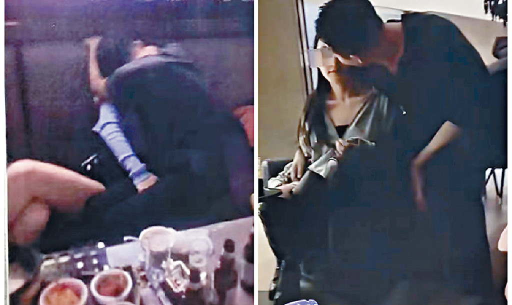 ■葛斯齊展示另外兩幅聲稱是汪小菲偷食證據的相片。 ■葛斯齊展示另外兩幅聲稱是汪小菲偷食證據的相片。