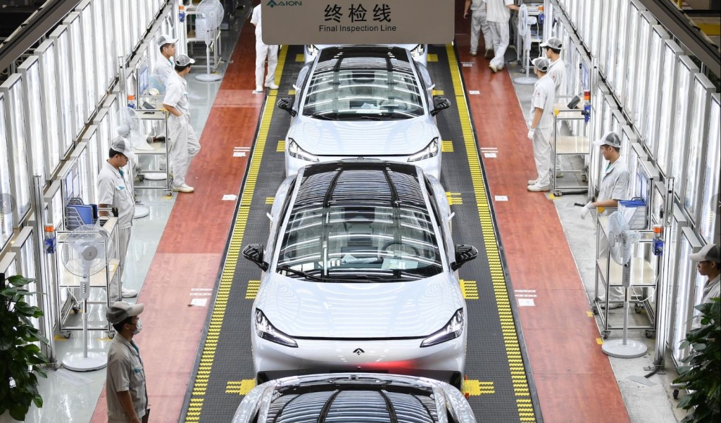 中国新能源汽车出口强劲。新华社