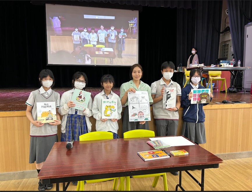 韓語繪本作家向學生分享創作經驗，講解韓國文化。（圖片來源：受訪者提供）