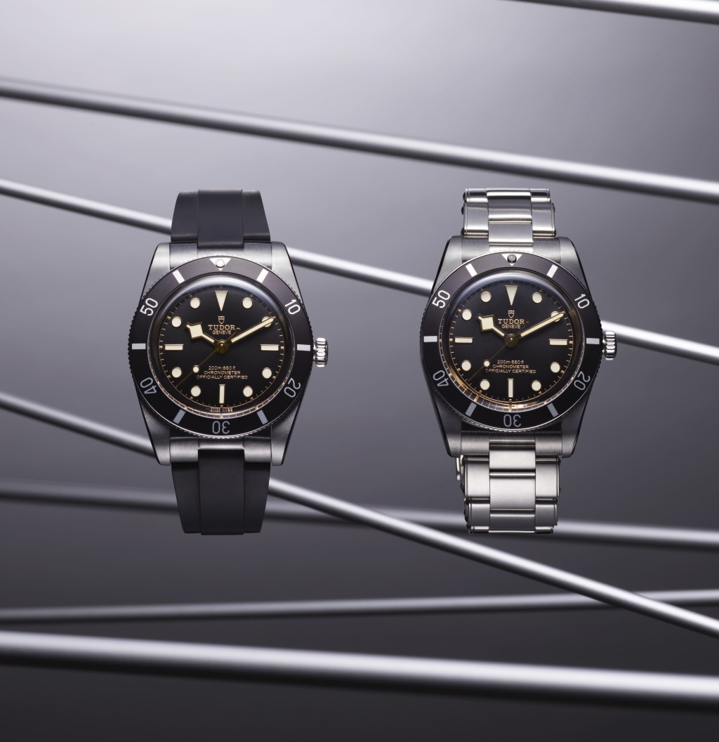 Tudor Black Bay 54，37mm不鏽鋼表殼，MT5400自動機芯，售價/$28,200至$29,800。