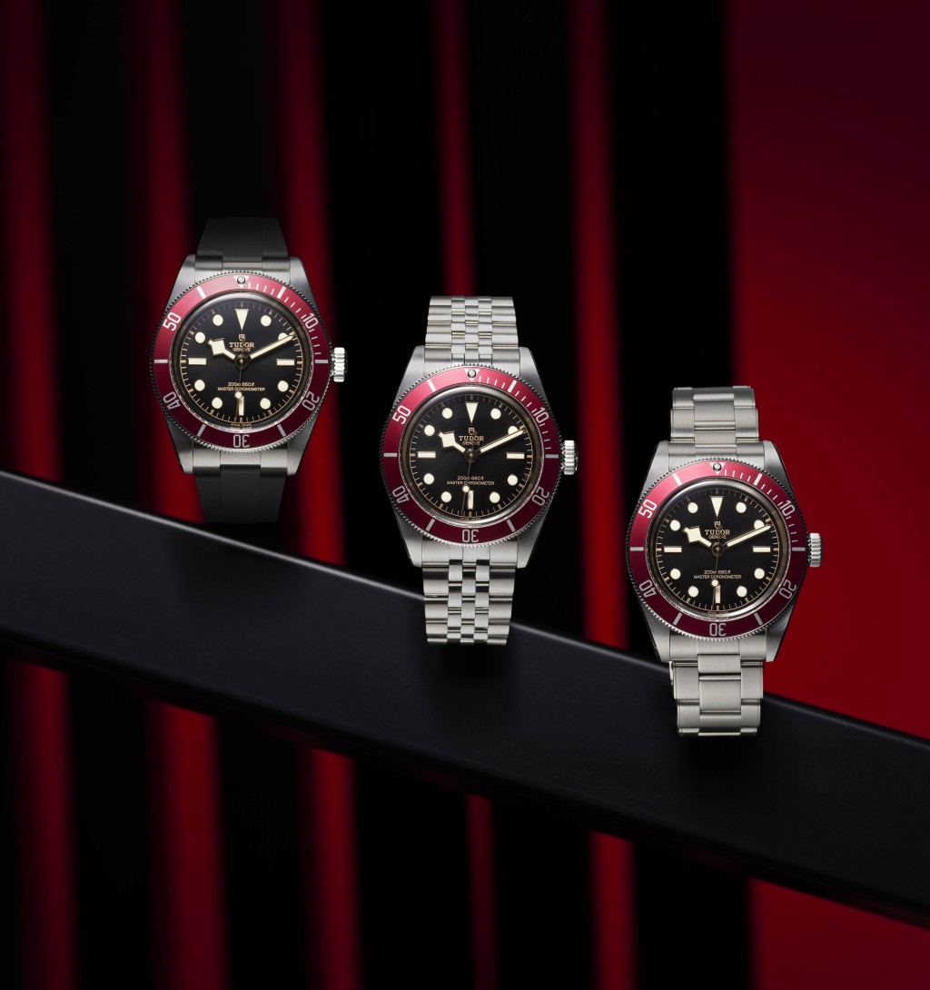 Tudor今年為重塑品牌現代潛水表形態的酒紅色Black Bay 推出第三代。