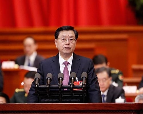 張德江發表工作報告。資料圖片