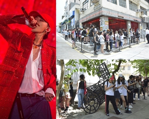 GD自創品牌的pop-up store今日在上環開幕，吸引不少Fans朝聖。