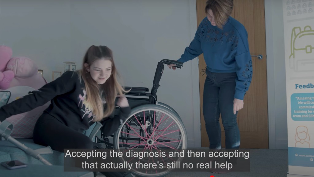 潔西卡需以輪椅代步。 PAN PANDAS UK