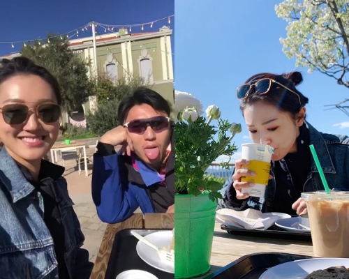 兩人飛地中海旅行。張寶兒ig