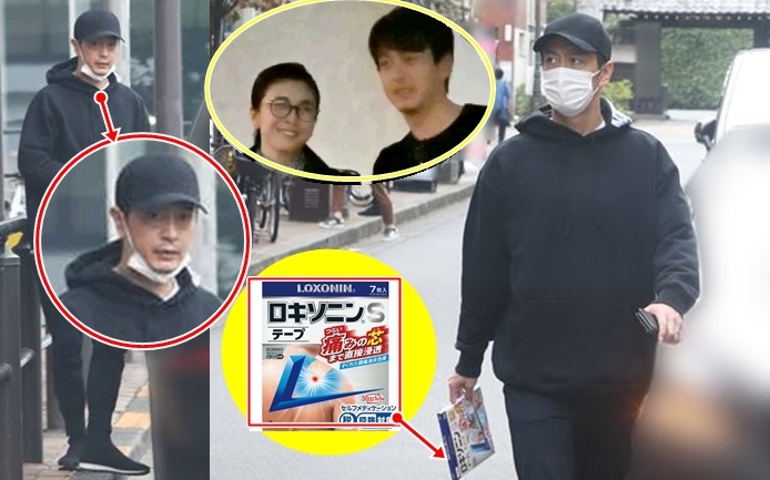 竹內結子離世一個月，終於有傳媒拍攝到中林大樹外出，佢仲去咗買止痛貼。