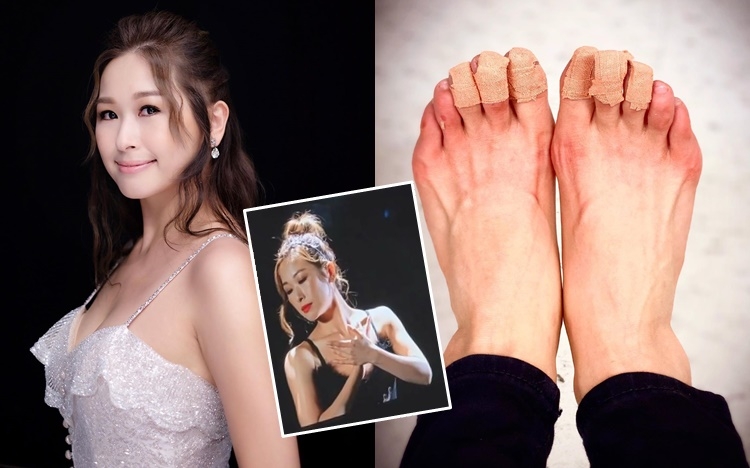 Candice為《愛．回家之開心速遞》拍攝一場跳芭蕾舞的戲。