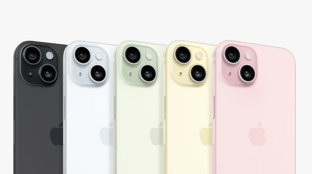 iPhone 15及iPhone 15 Plus系列都推出新顏色。
