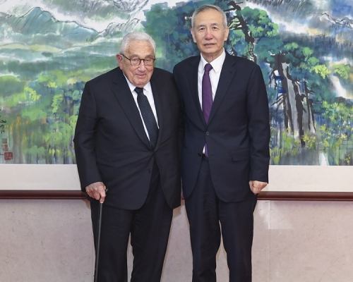 劉鶴稱中美關係穩定符世界利益。新華社
