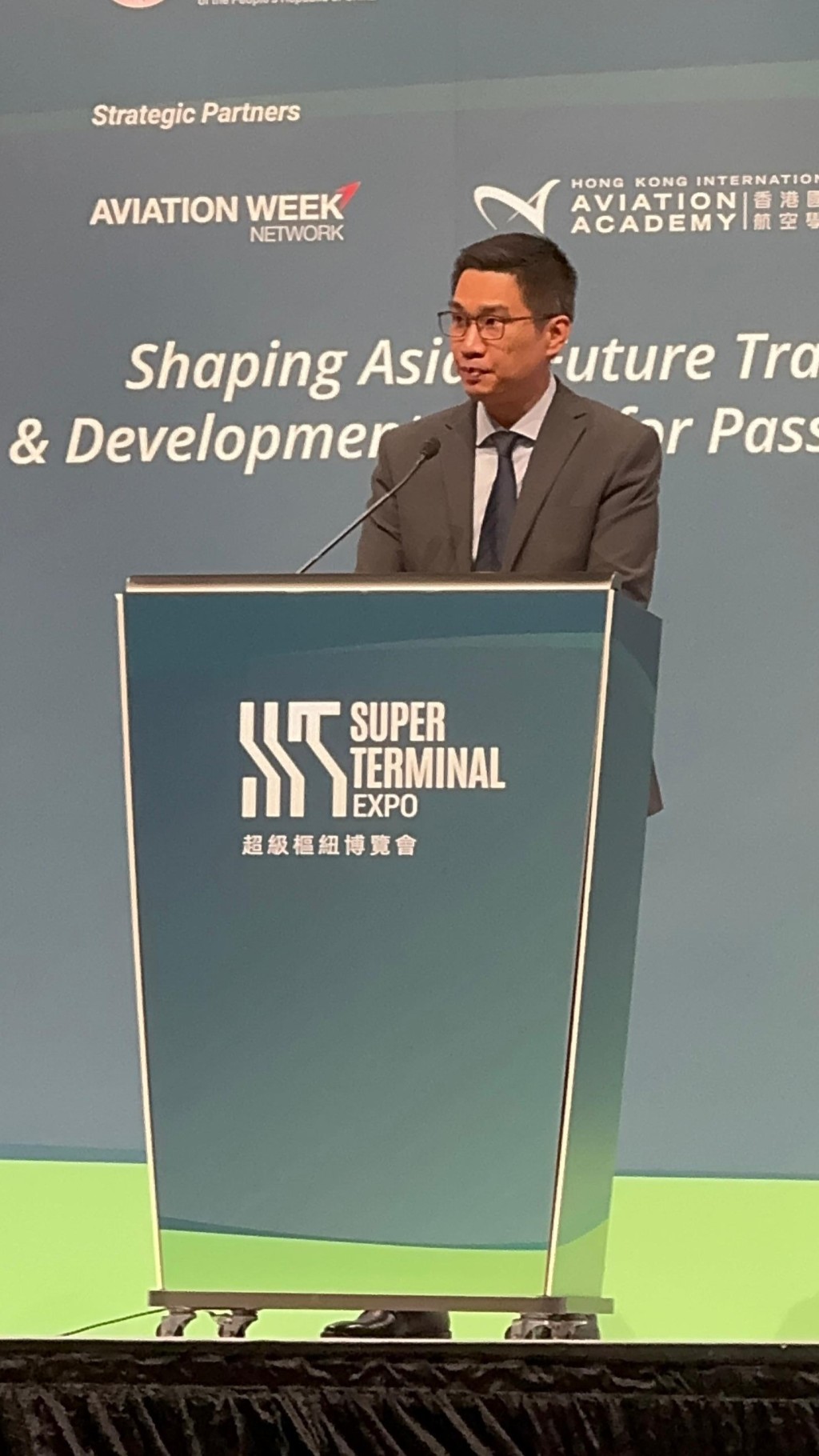 機管局航空樞紐發展總監方瑞文。 機管局航空樞紐發展總監方瑞文。