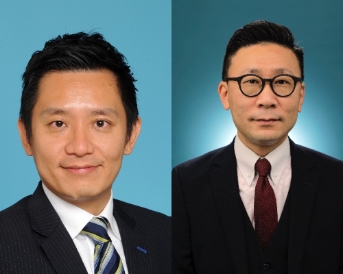 黃昕然（右）接替李國雄（左）出任深水埗民政事務專員。