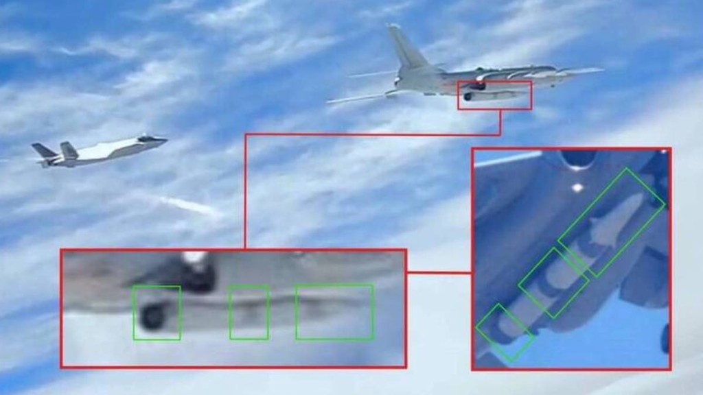 轟-6N掛「驚雷-1」空射核導彈首曝光，殲-20全程護航。《Army Recognition》