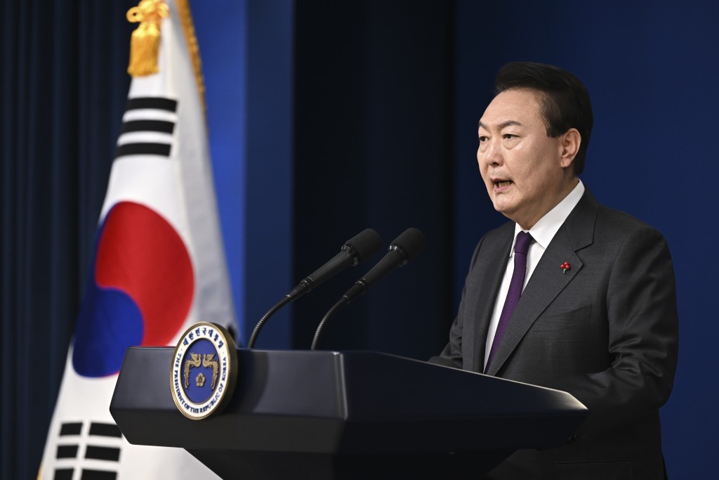 南韩总统尹锡悦。 AP