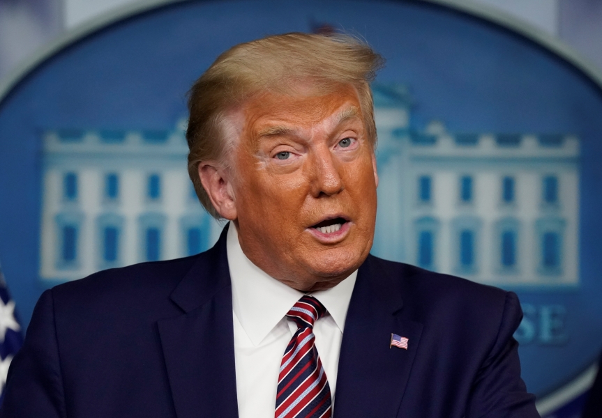 特朗普今年争取连任总统。AP