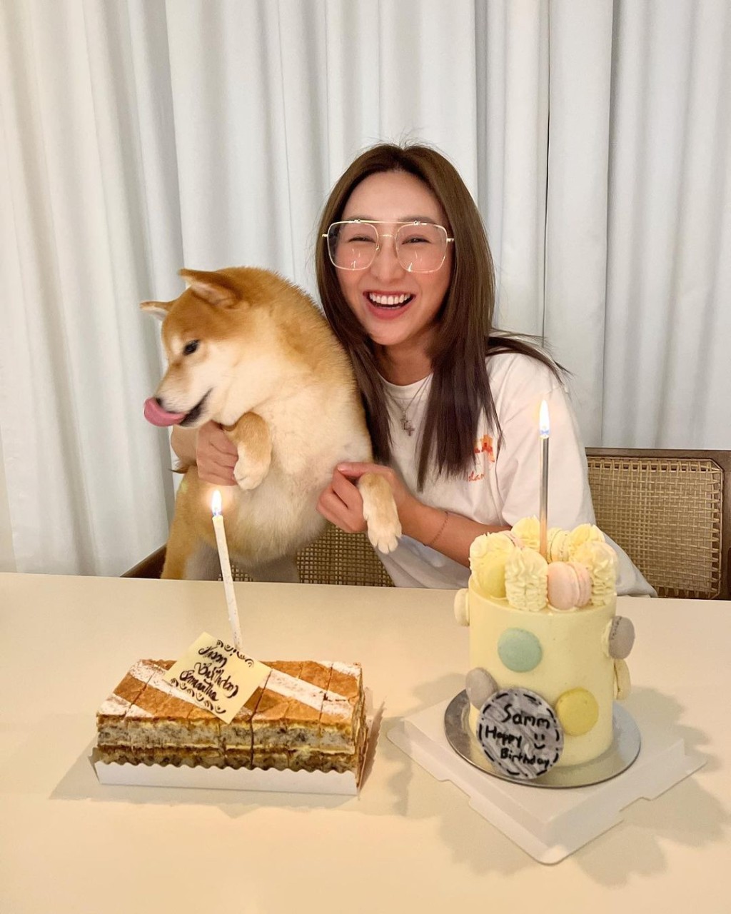 張曦雯帶埋愛犬為高Ling慶祝生日。