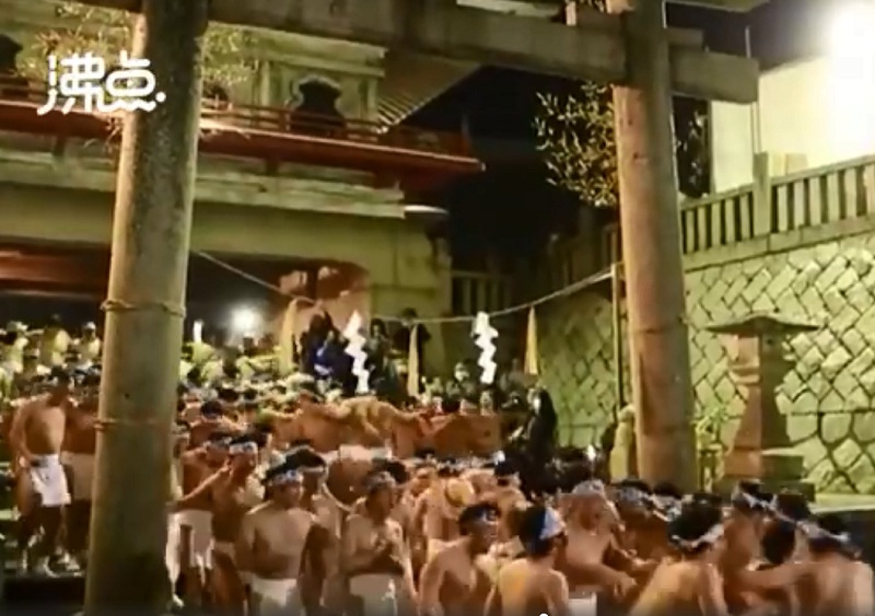 日本裸祭節現場。網上圖片