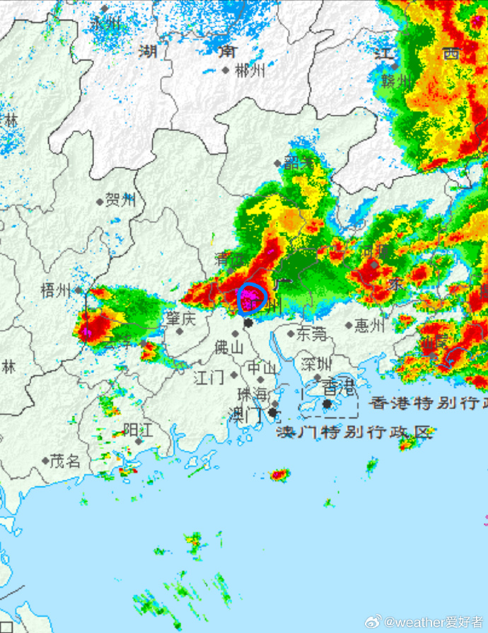 廣州今日天氣圖。