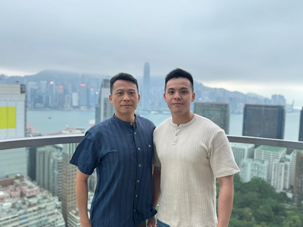 父子生活照。 父子生活照。