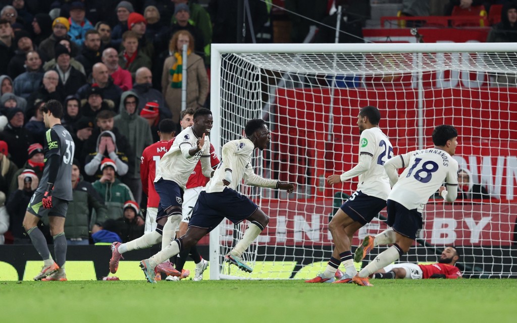 苏加图马加沙于84分钟助韦斯咸扳平。路透社