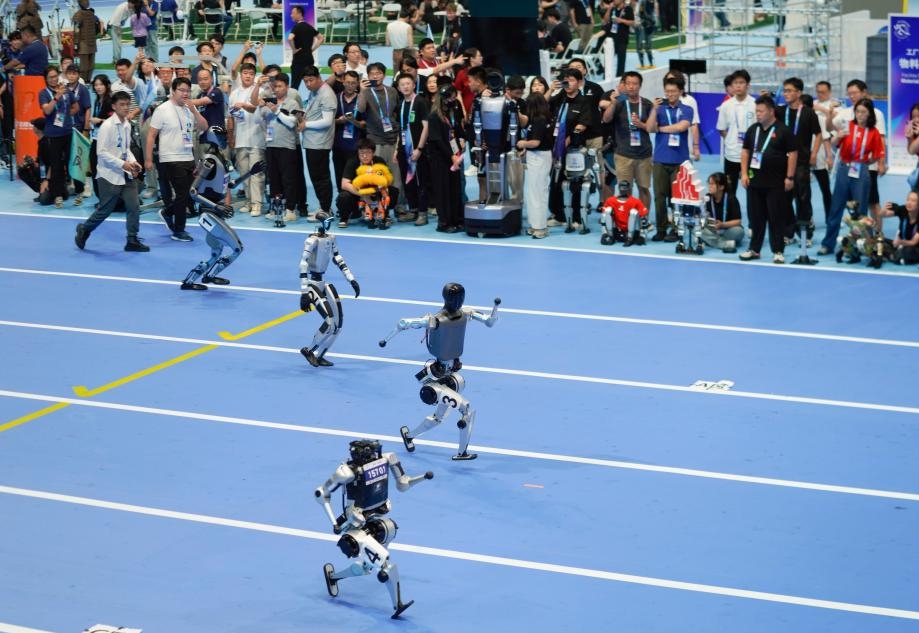 2025世界人形機械人運動會。 新華社
